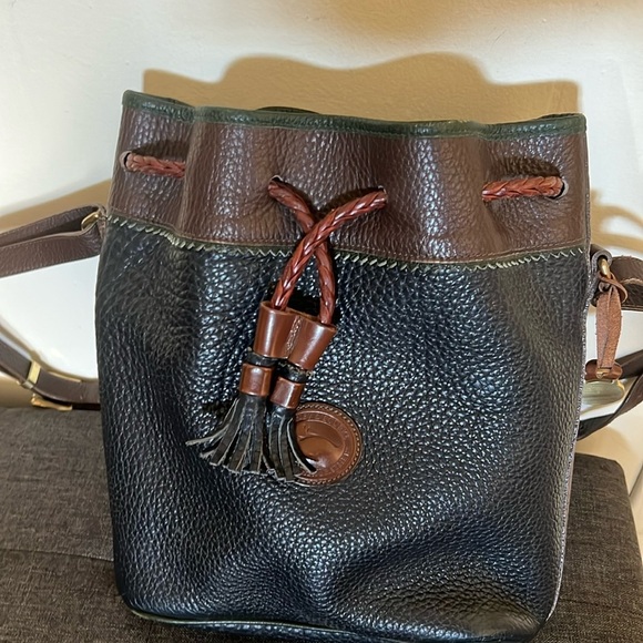 Dooney & Bourke Navy and Brown Crossbody Bag - Picture 1 of 4